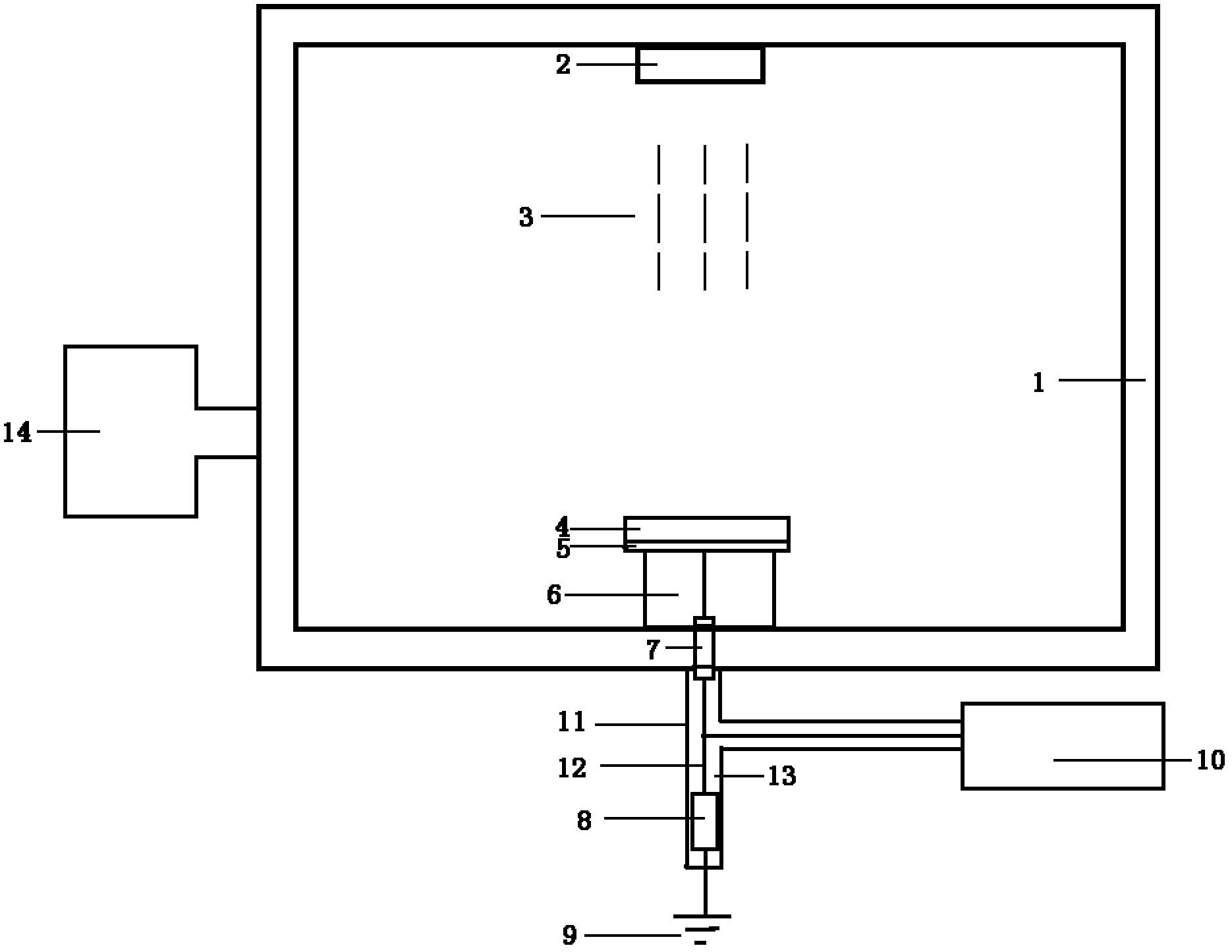 Device and method for monitoring internal discharge of materials for ground simulation satellite