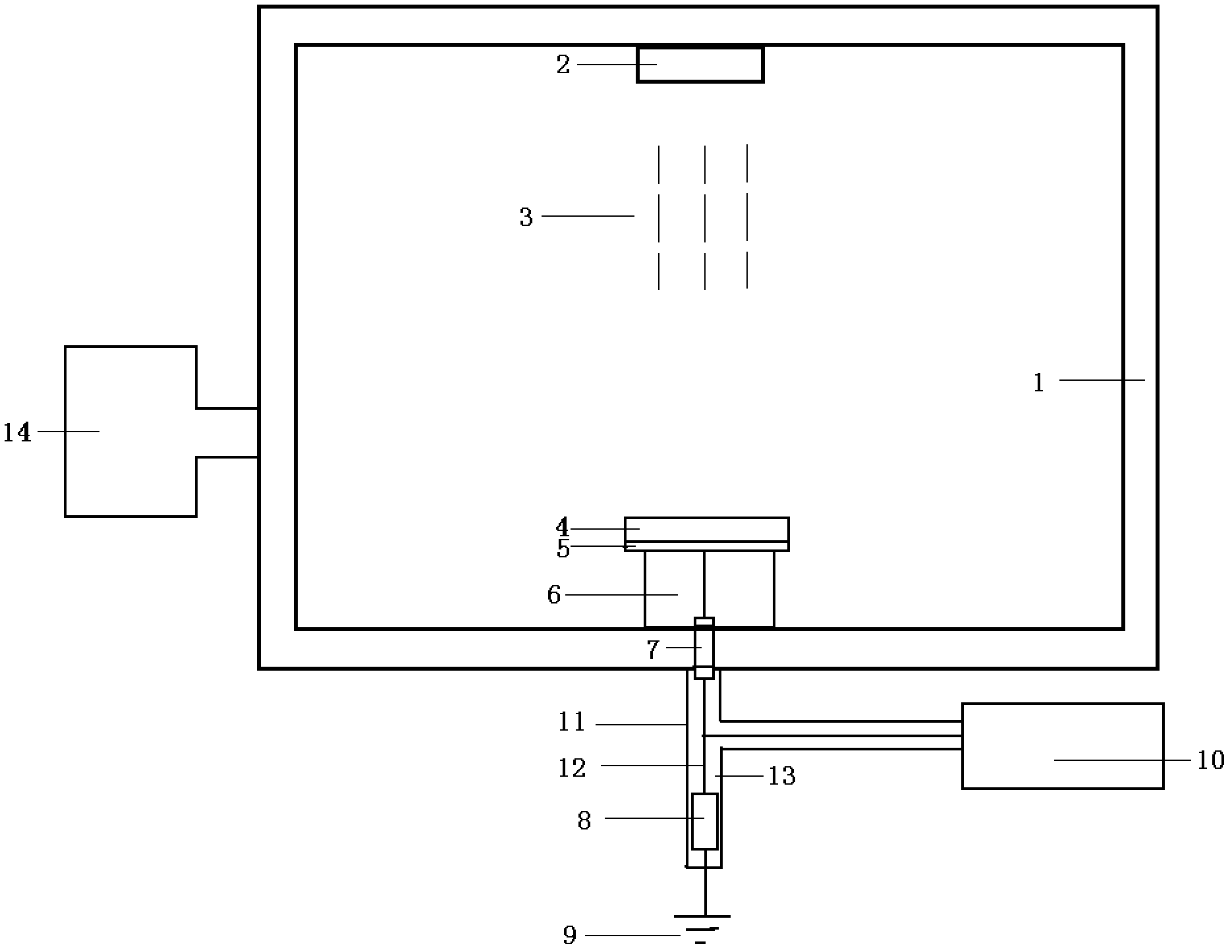 Device and method for monitoring internal discharge of materials for ground simulation satellite