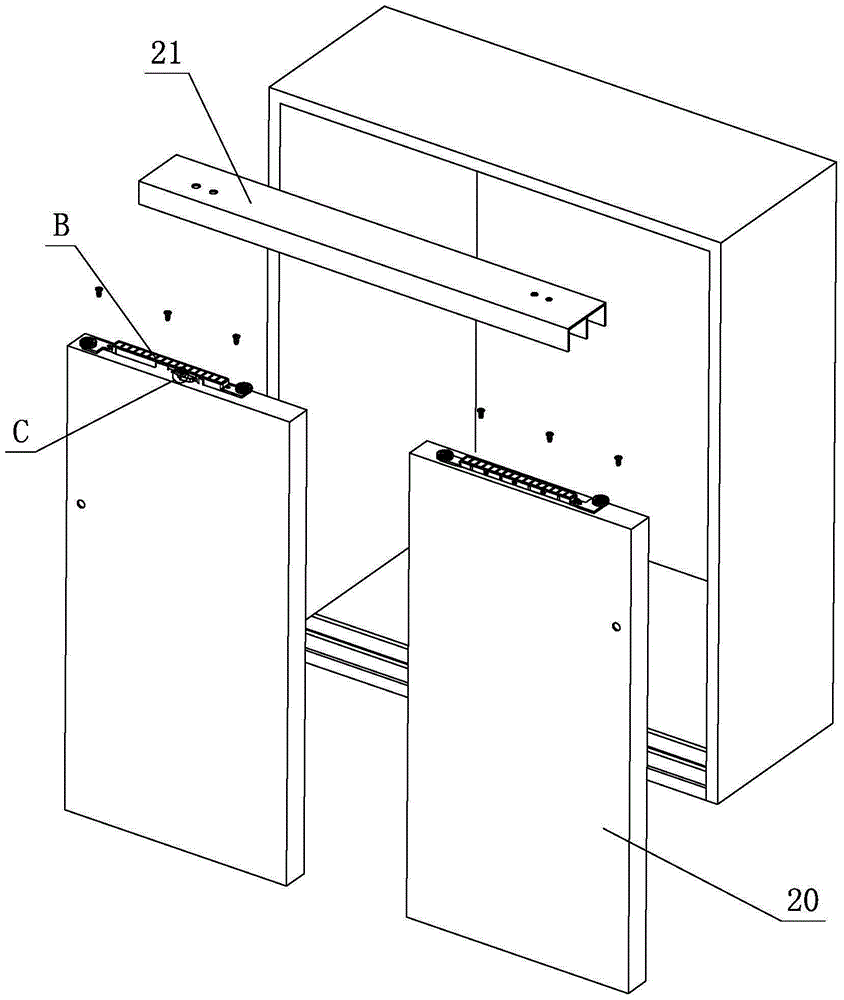 Push-to-rebound device for sliding doors