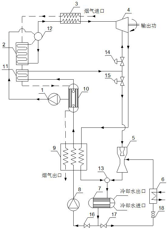 A power-cooling combined power supply system for marine gas turbine waste heat recovery