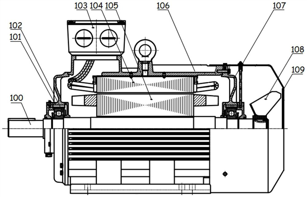 An ie5 three-phase asynchronous motor based on unequal-slot punched stator and cast aluminum rotor