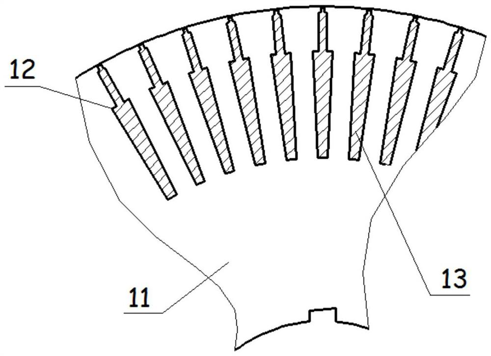 An ie5 three-phase asynchronous motor based on unequal-slot punched stator and cast aluminum rotor