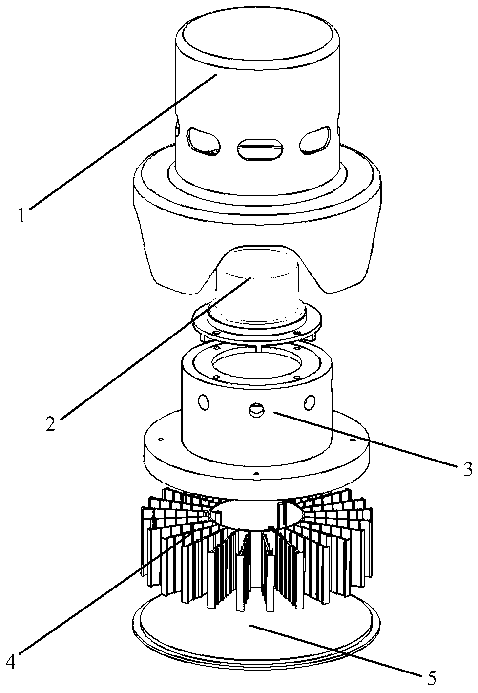 Venturi effect and a kind of LED heat dissipation device modified by synthetic jet