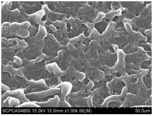 A flame-retardant ABS resin-based barrier explosion-proof material suitable for metal coating and preparation method thereof