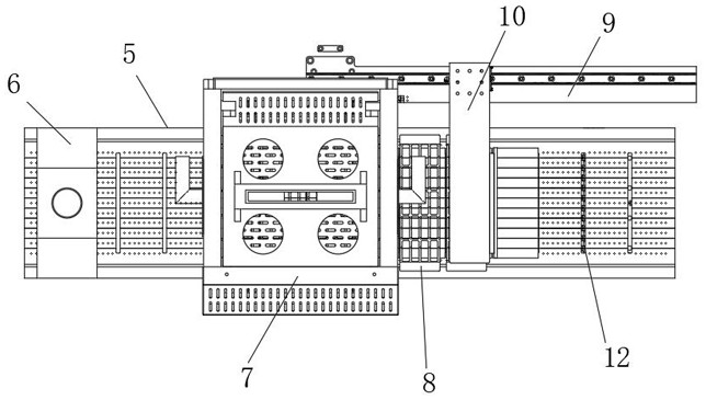 Bottom plate welding device and battery string production equipment