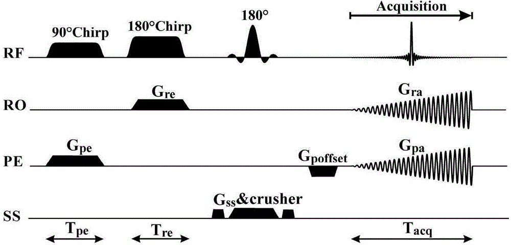 SPEN single-scanning magnetic resonance imaging spiral sampling and reconstructing method