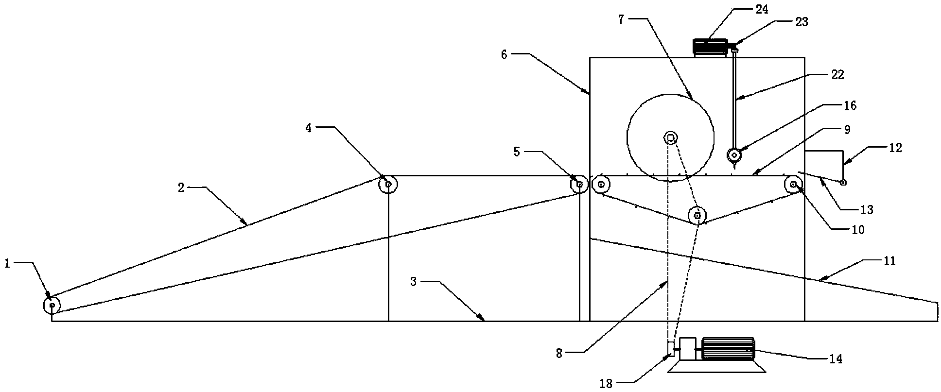 Slide cutter type bag opening machine