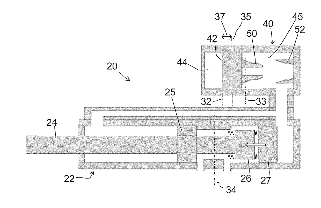 Hydraulic actuator and accumulator arrangement