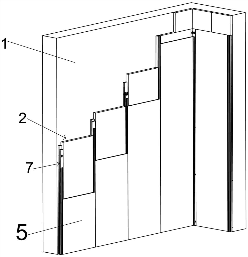 Built-in internal thermal insulation wall