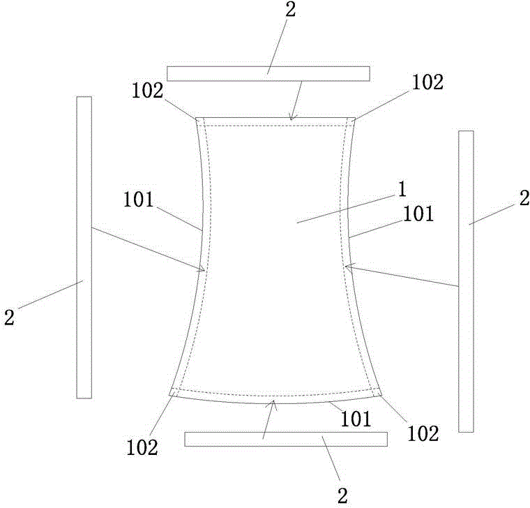 Seamless wave bottom of underpants and technology for compounding wave bottom and hot melting adhesive tape