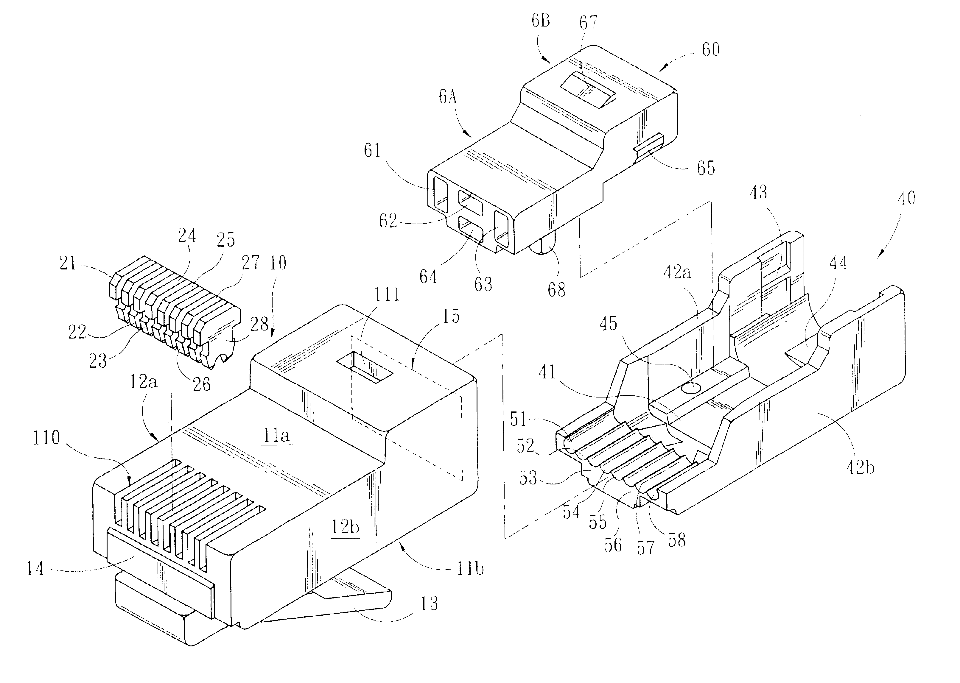 Fast electric connector plug