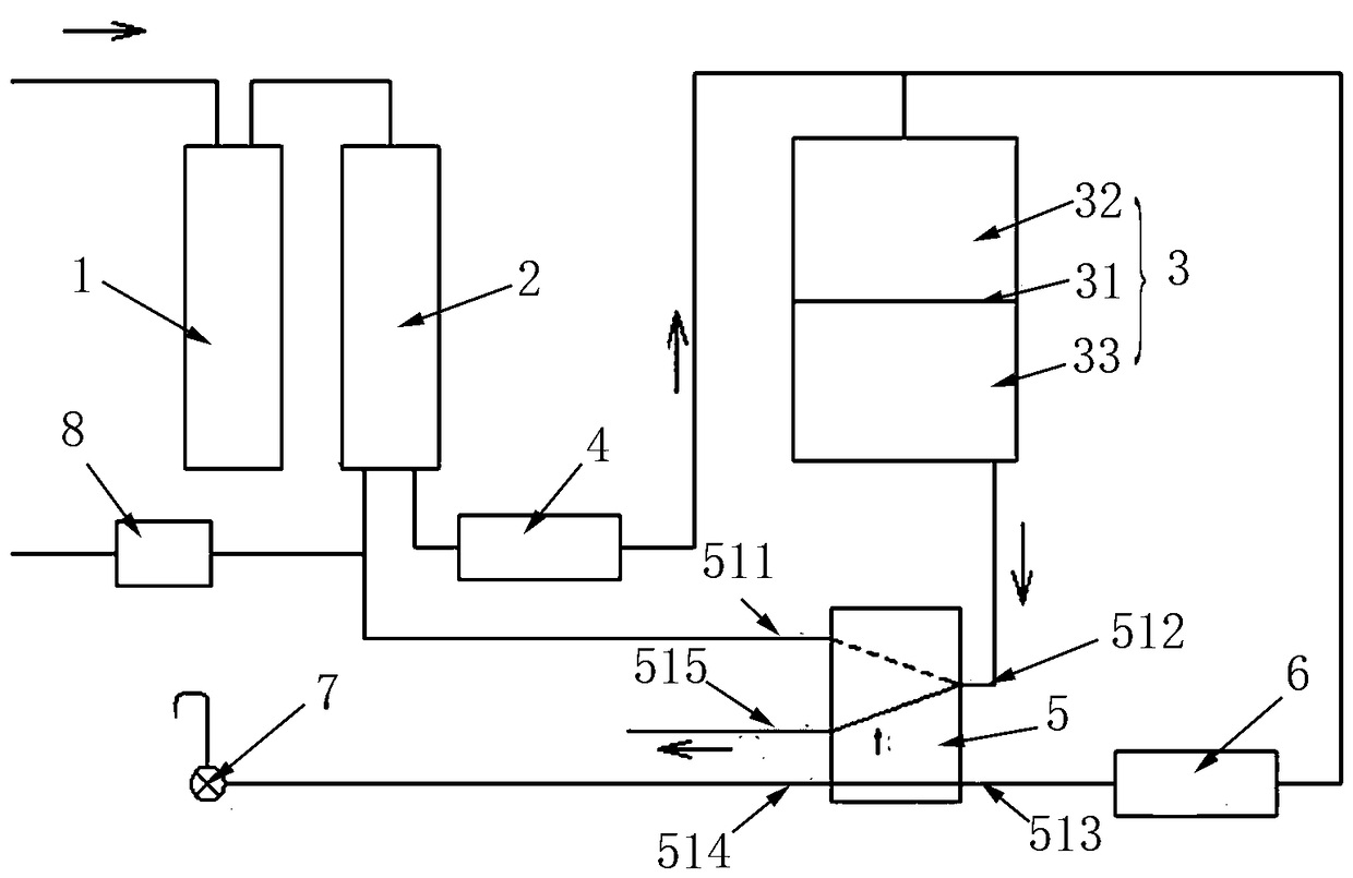 A water purifier controlled by a five-sided valve