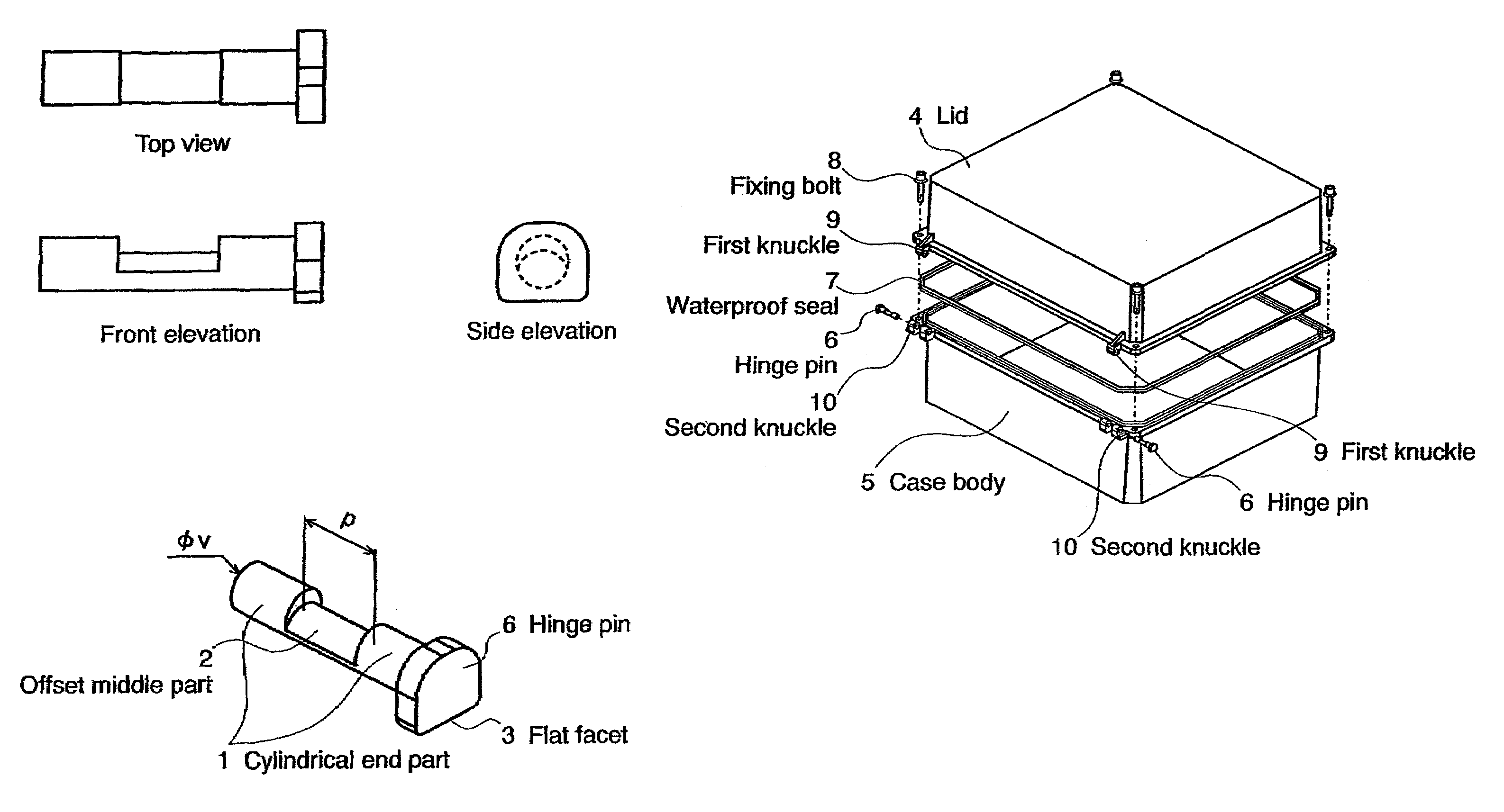 Case with hinged lid