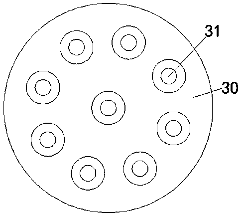 Device and method for cutting boulder in front of tunnel by using high-pressure water