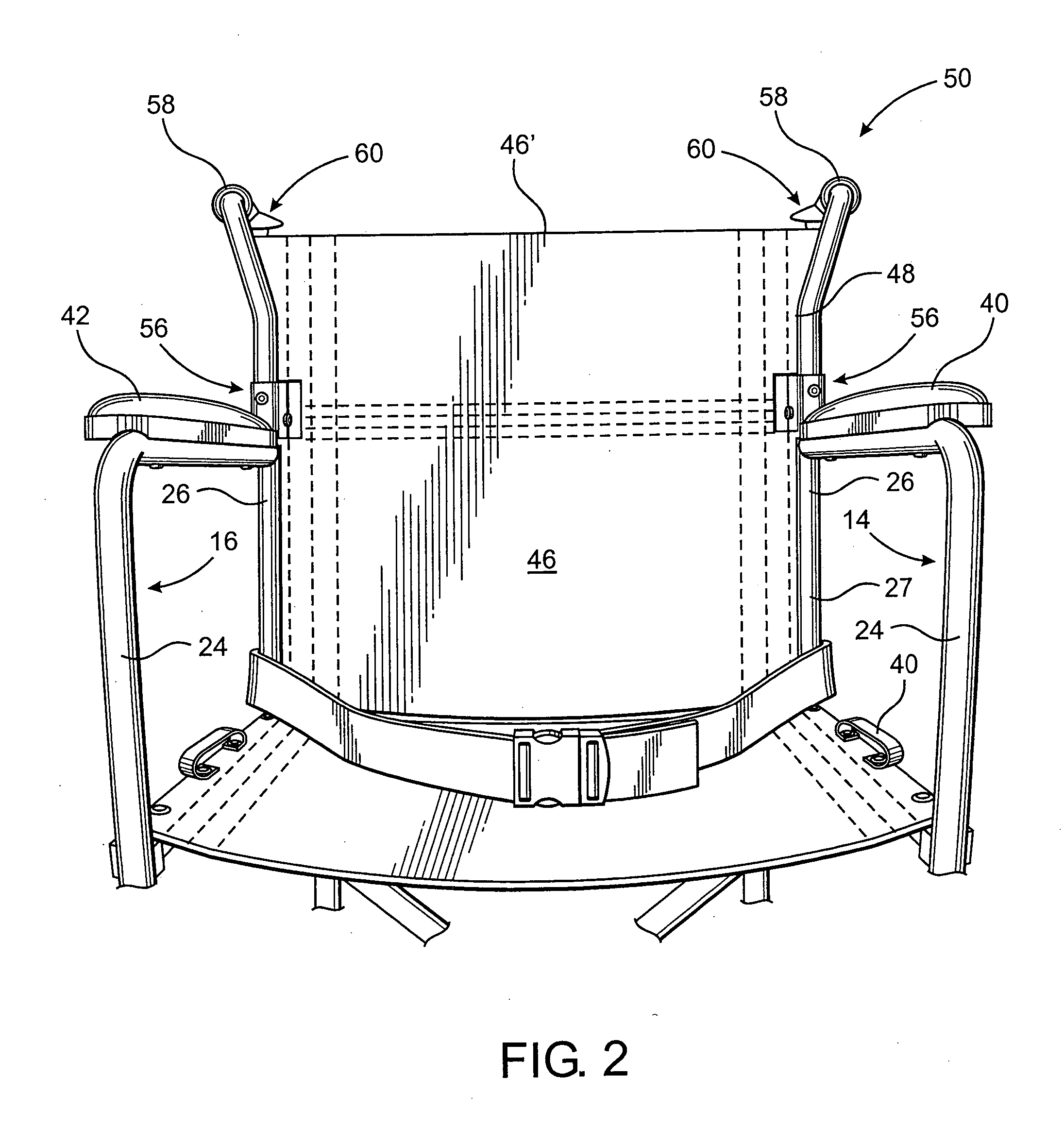 Mobile transport chair assembly