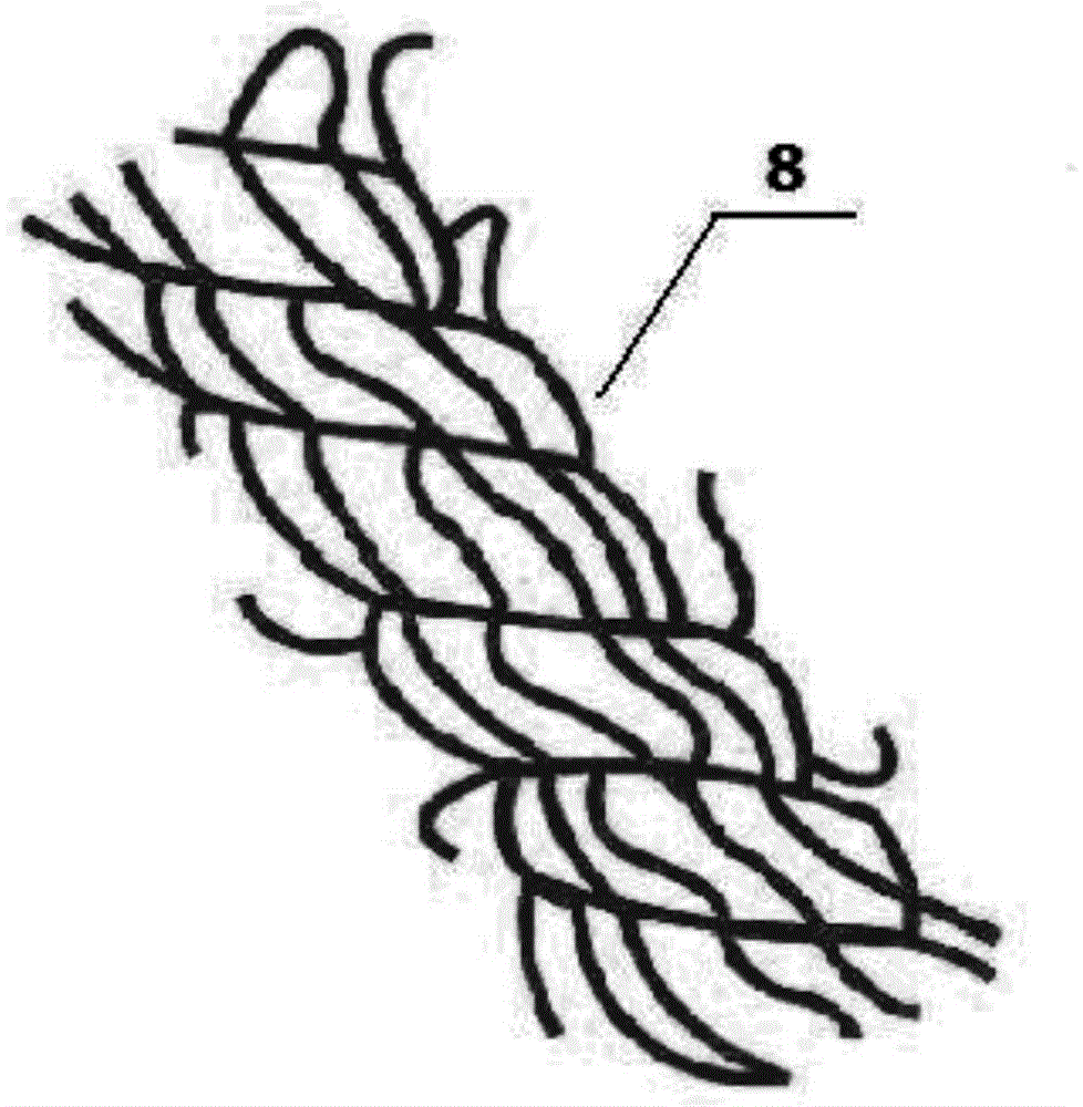 Pure hemp knitted underwear material without scratchiness and processing method thereof