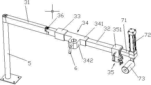 Vehicle-mounted operation type tyre disassembling and assembling machine