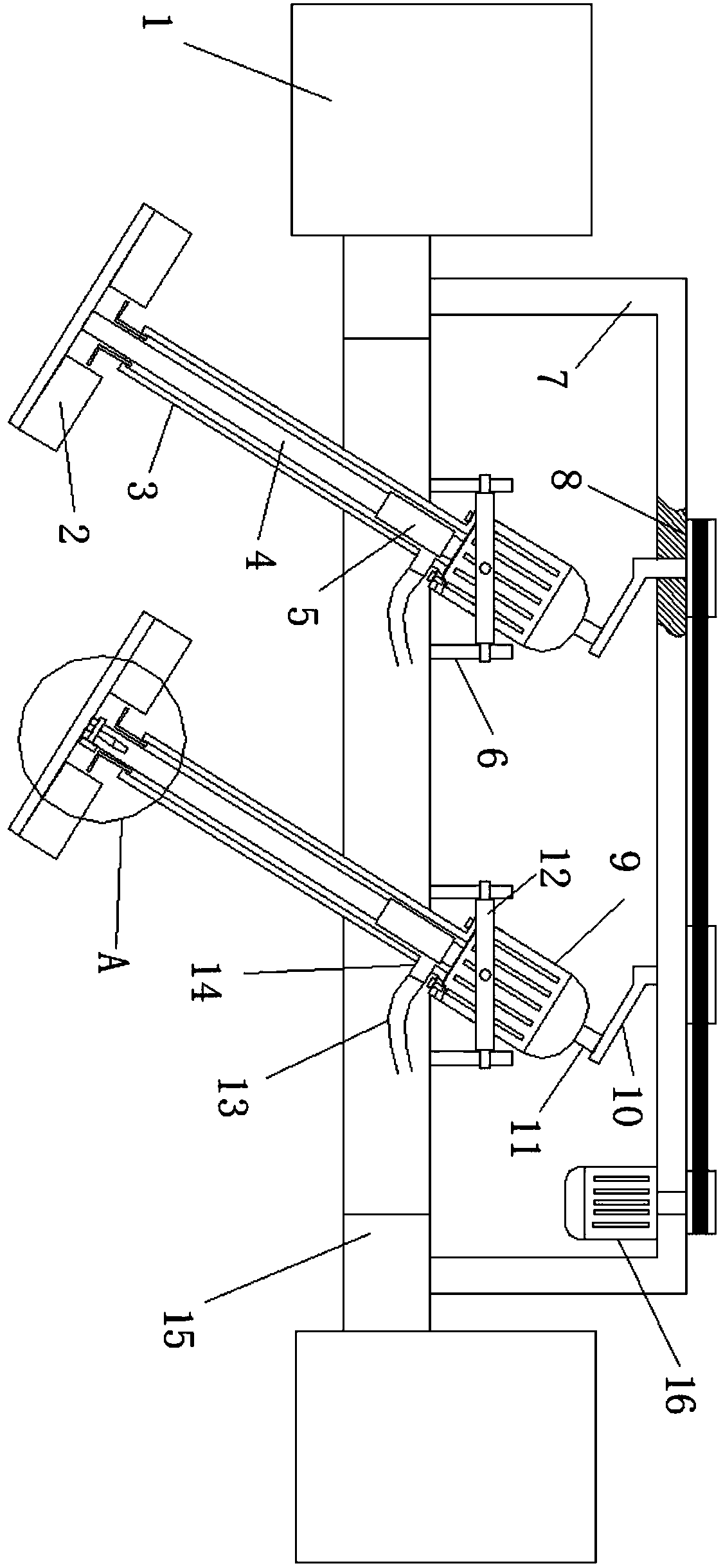 Aeration stirring device for sewage treatment