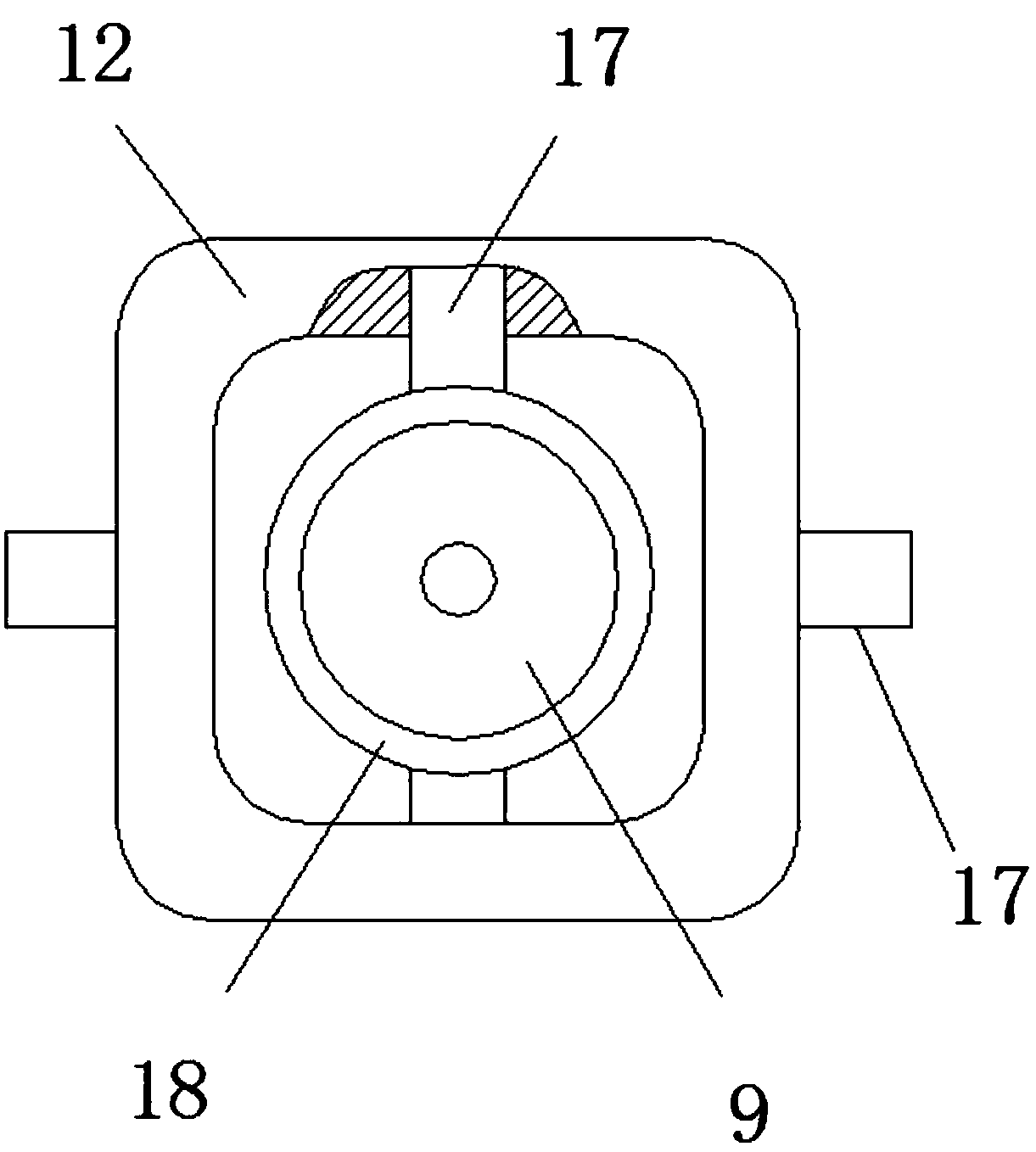 Aeration stirring device for sewage treatment