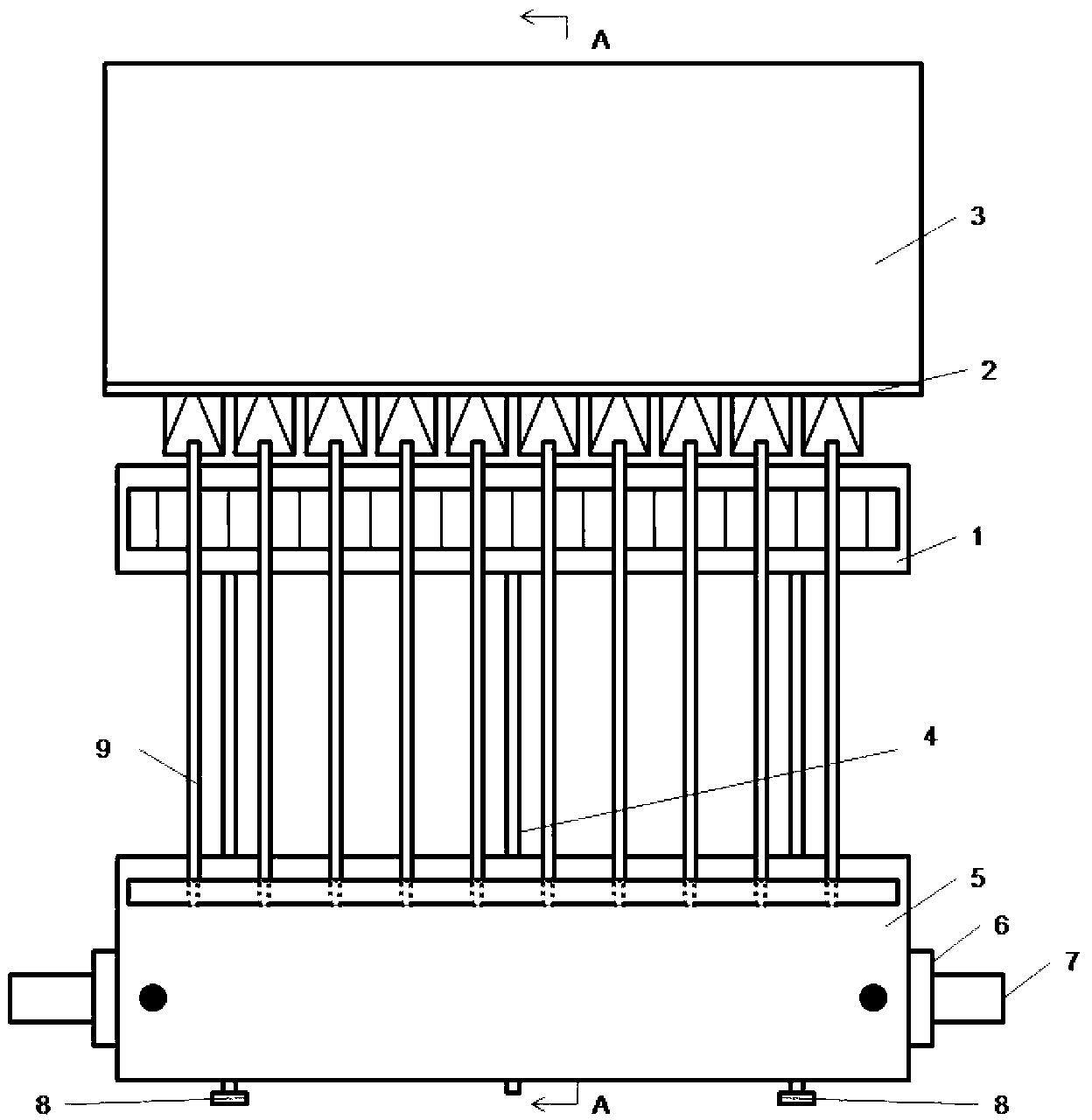 Method for propelling hole alignment and preventing paint collision in japanning process of chopstick blank machine and special device for method