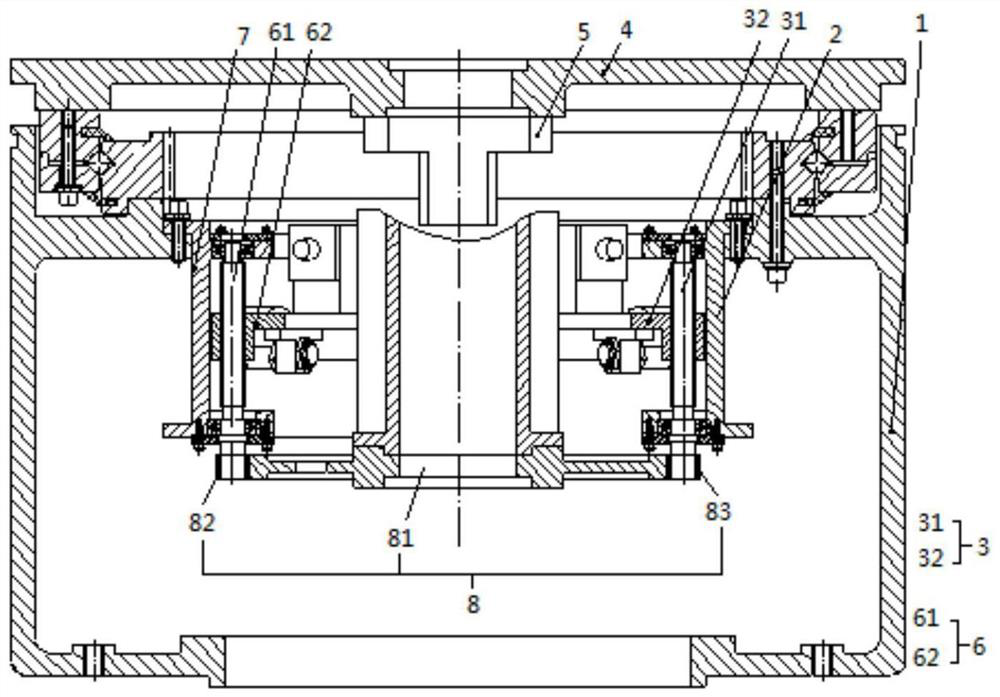 A stopper device suitable for radar azimuth rotation exceeding ±180°