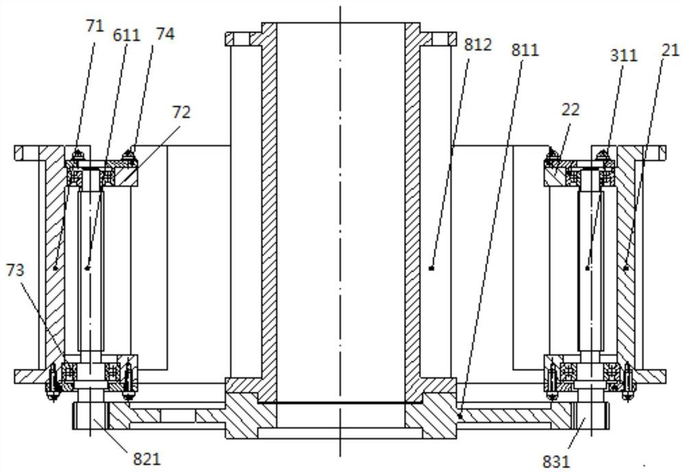 A stopper device suitable for radar azimuth rotation exceeding ±180°