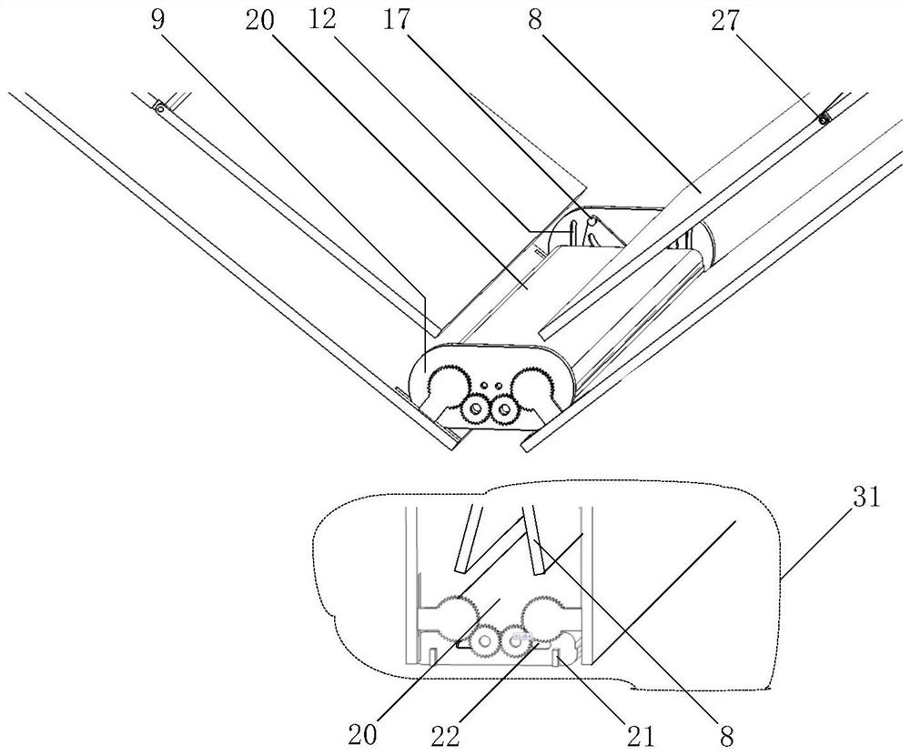 Double-synchronizing-shaft lever poking-clamping type folding screen mobile phone and tablet personal computer