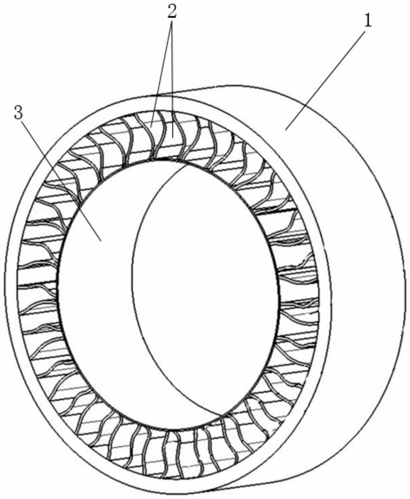 A non-pneumatic tire with bionic vibration-damping webs