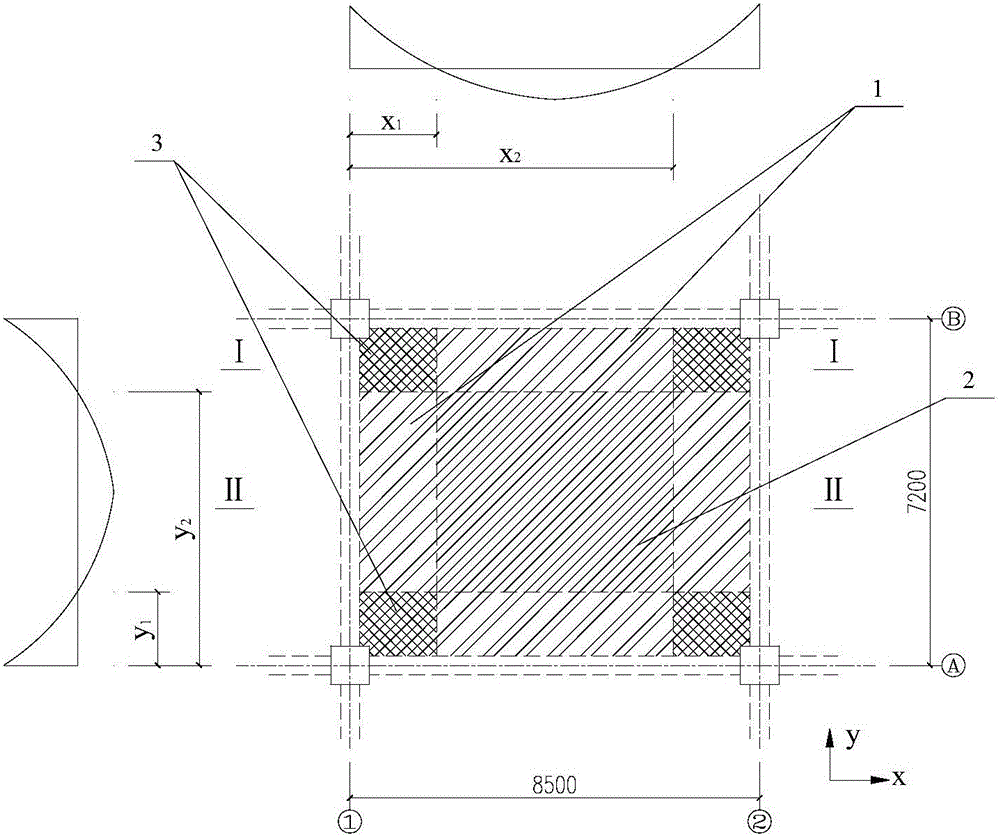 Concrete floor optimized design method capable of relieving earthquake damages on strong beams and weak columns