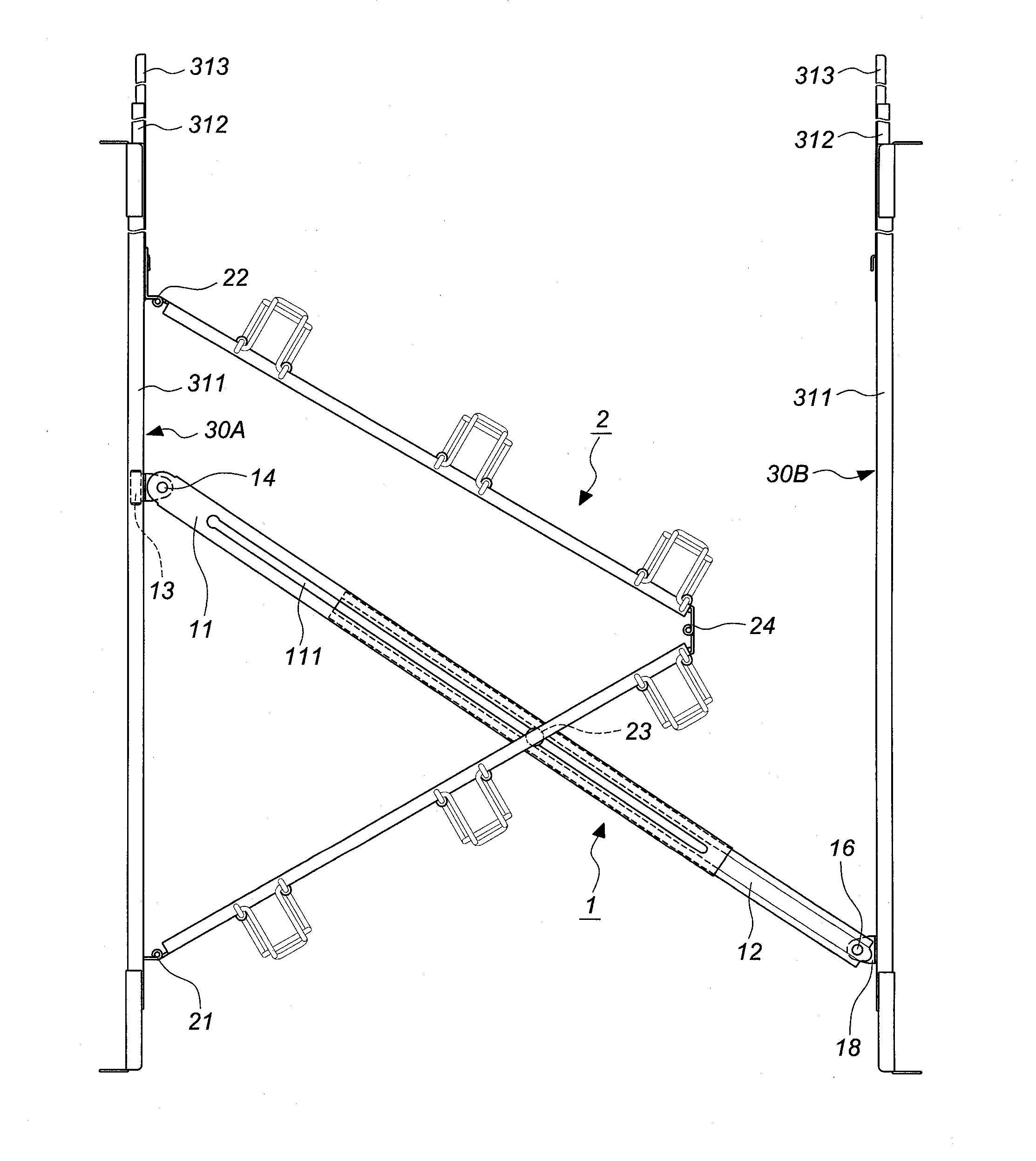 Support slide assembly for a cable management arm