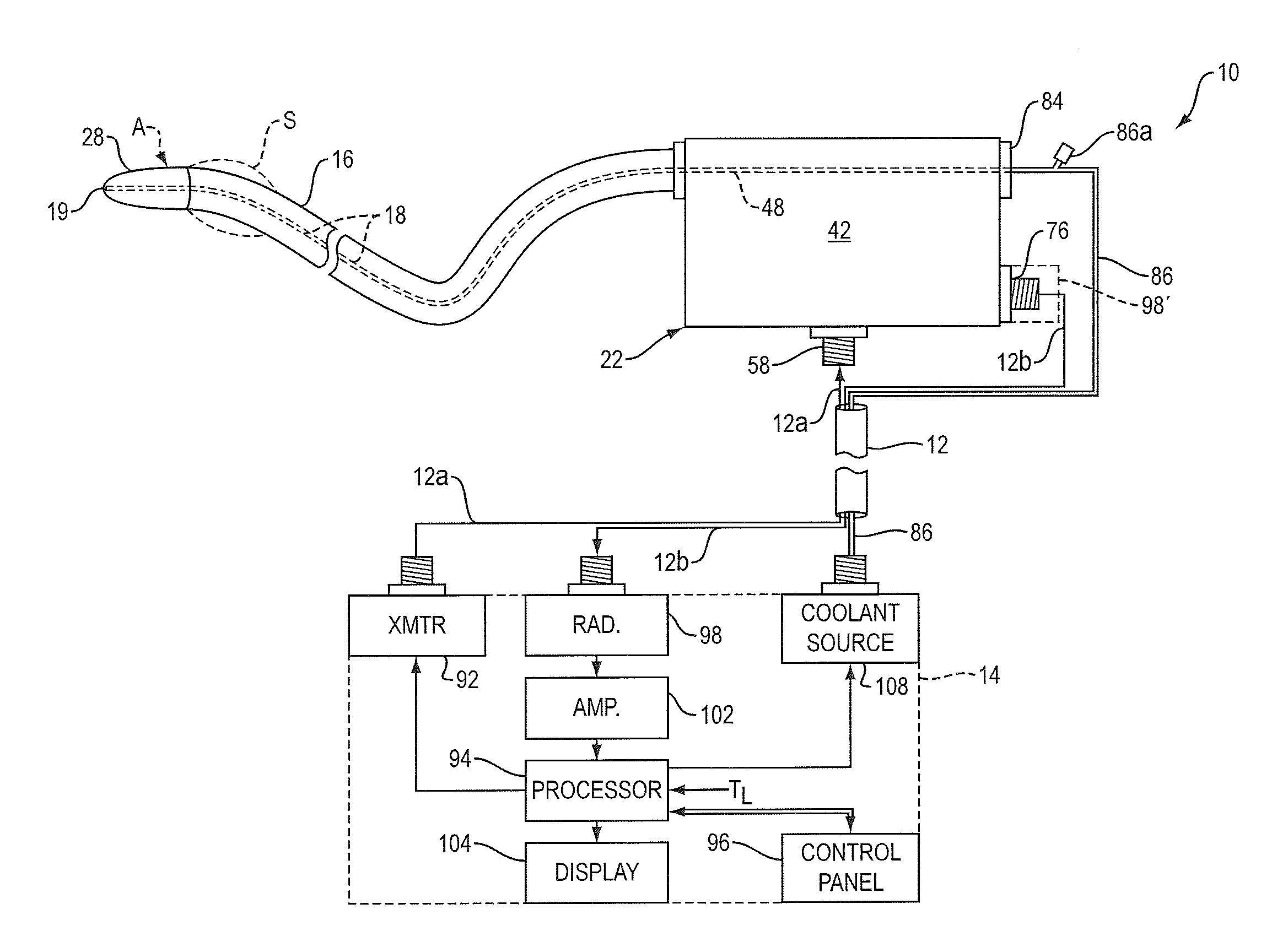 Heating/sensing catheter appratus for minimally invasive applications