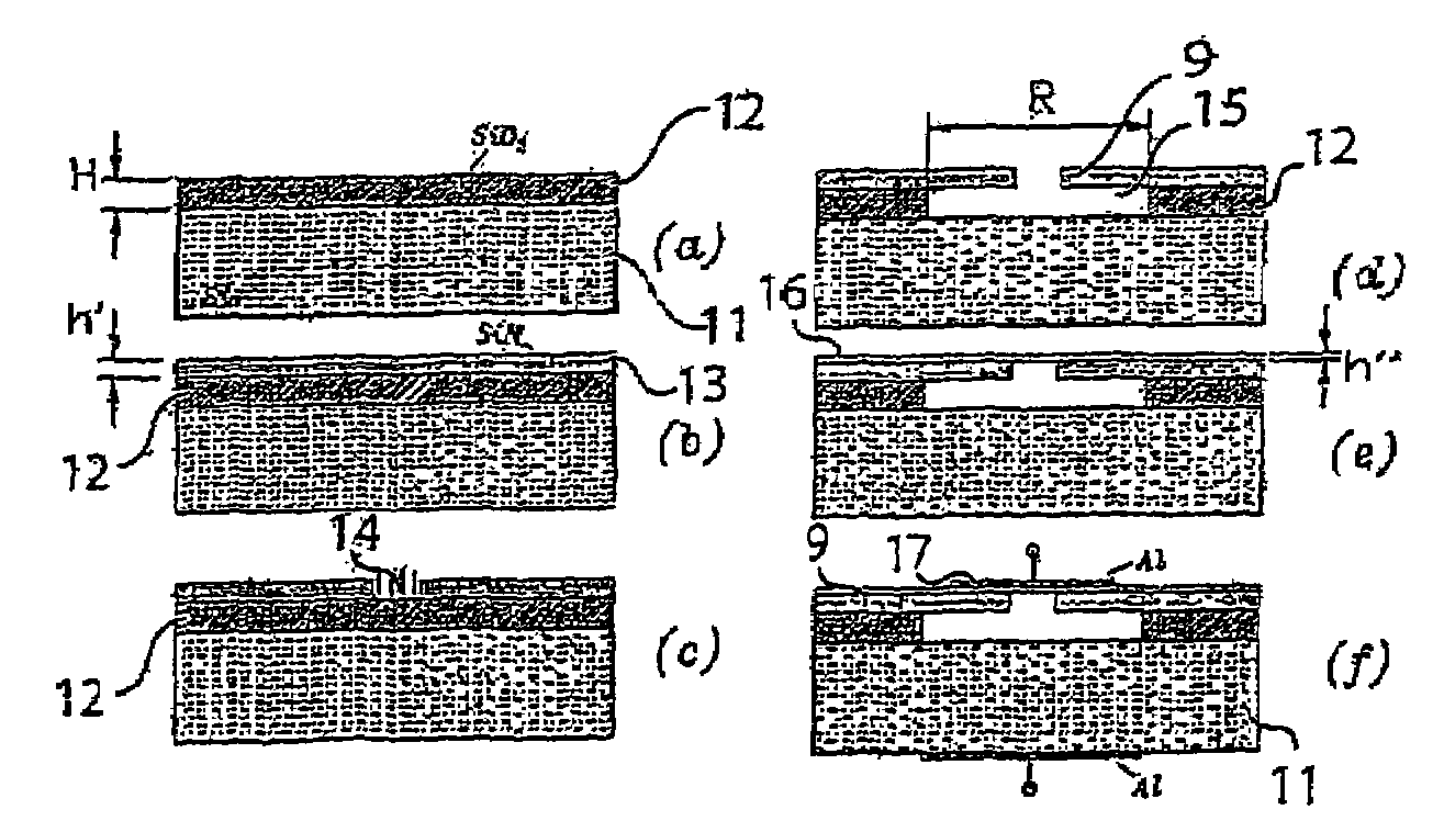 Microfabricated capacitive ultrasonic transducer for high frequency applications