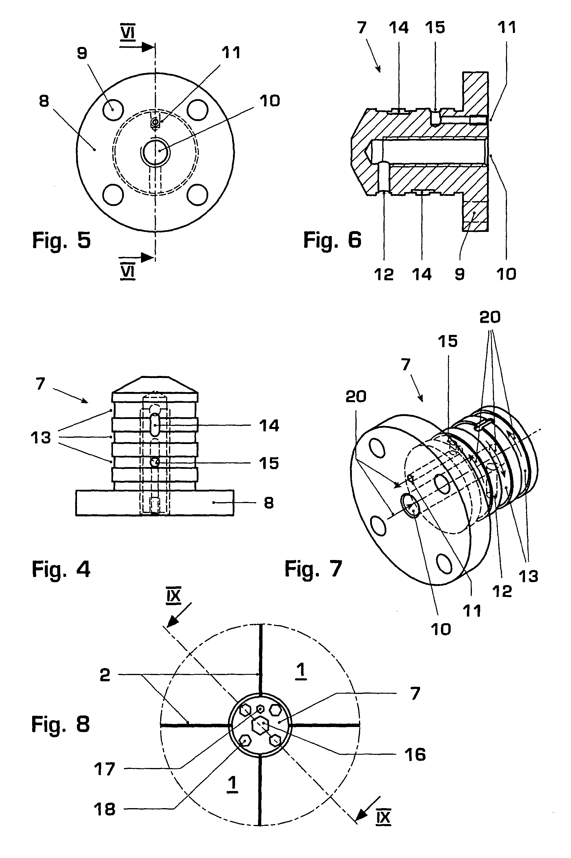 Cross flange seal for a pressure vessel, especially for a turbomachine casing