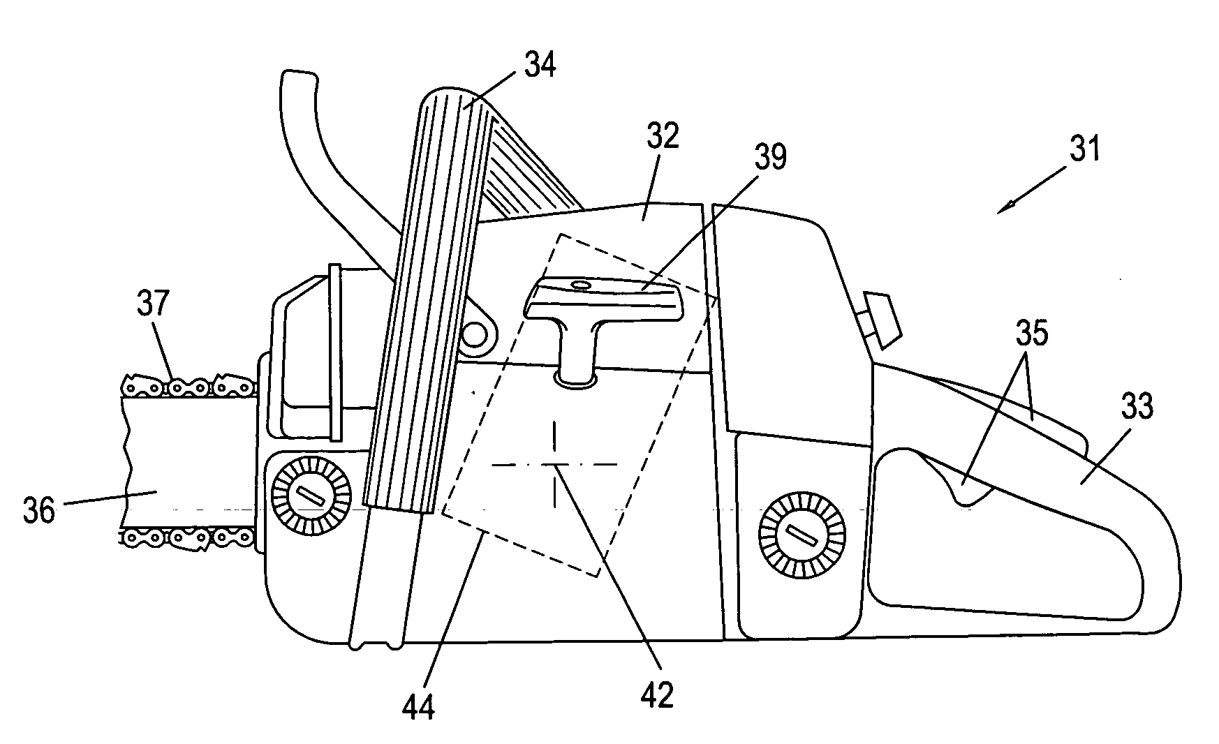 Handheld work apparatus