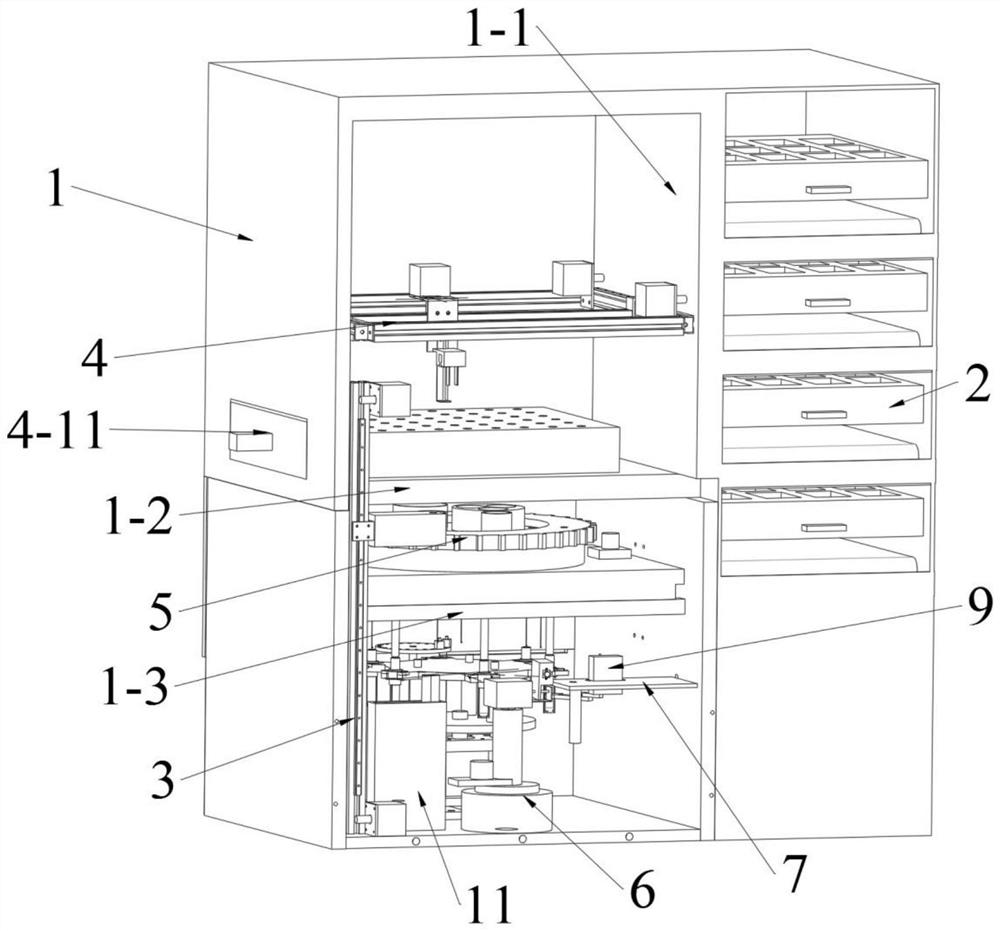 A test device for cross-matching blood