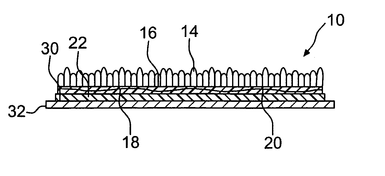 Outdoor adhesive mat with integral heating element