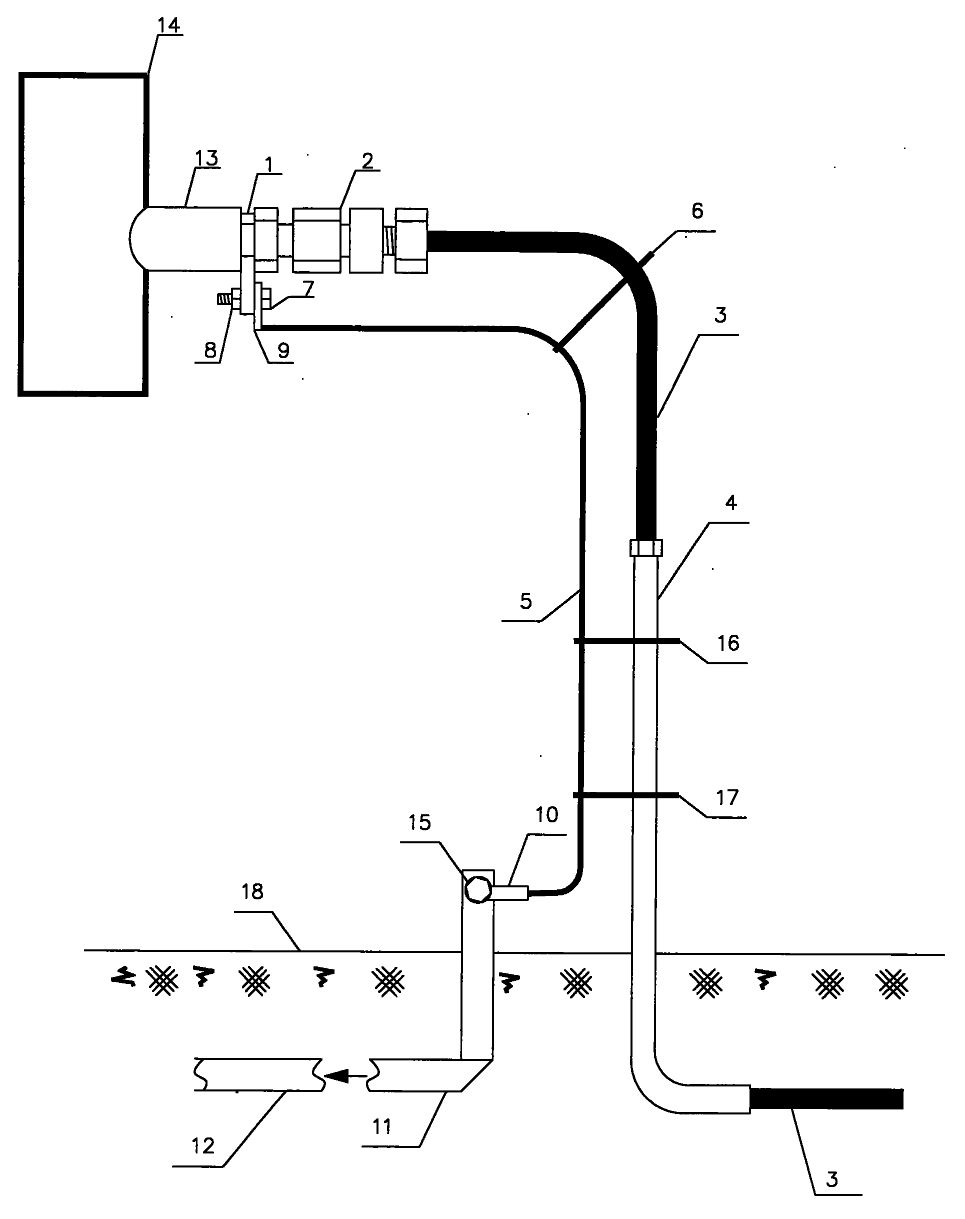 Pipeline station instrument equipment grounding device