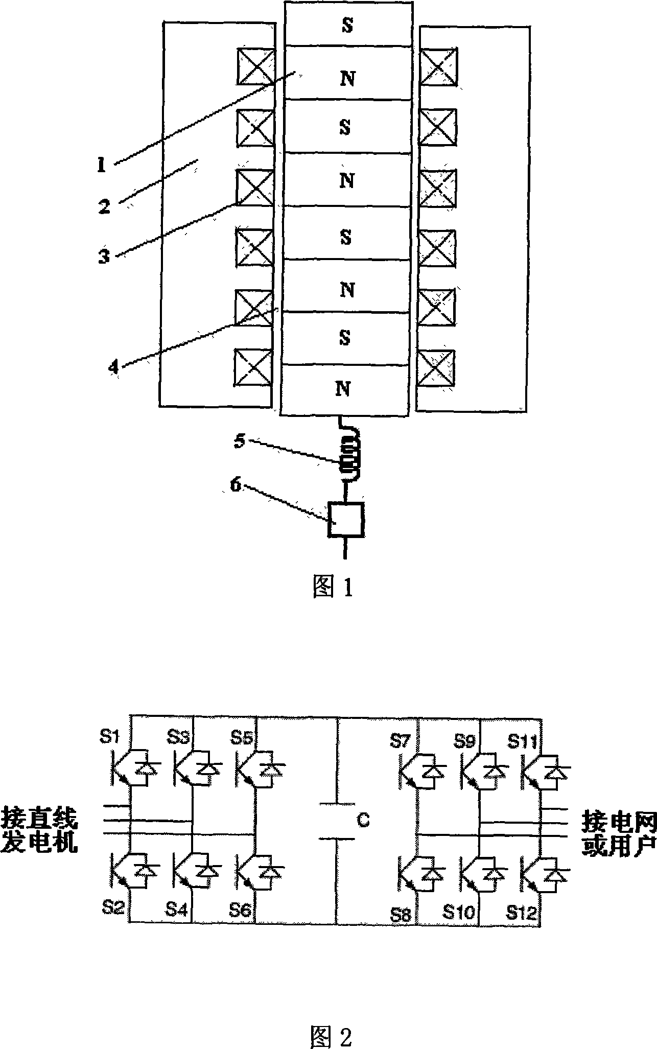 Linear generator for surf power generation