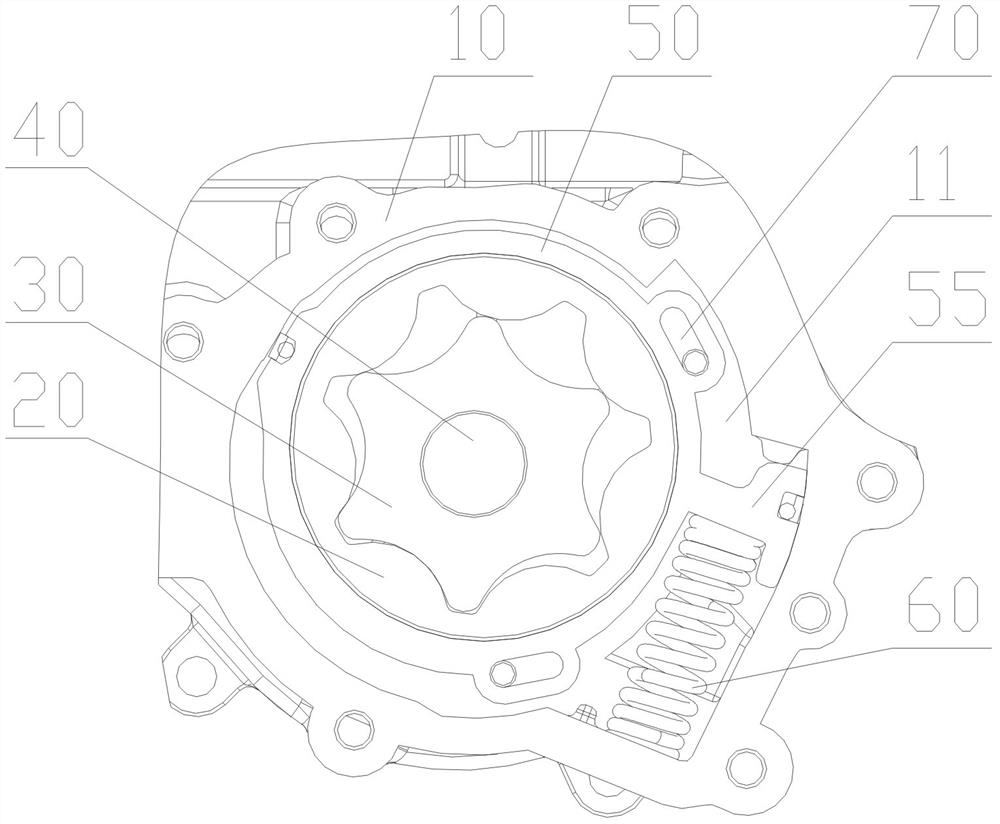 A variable displacement rotor pump