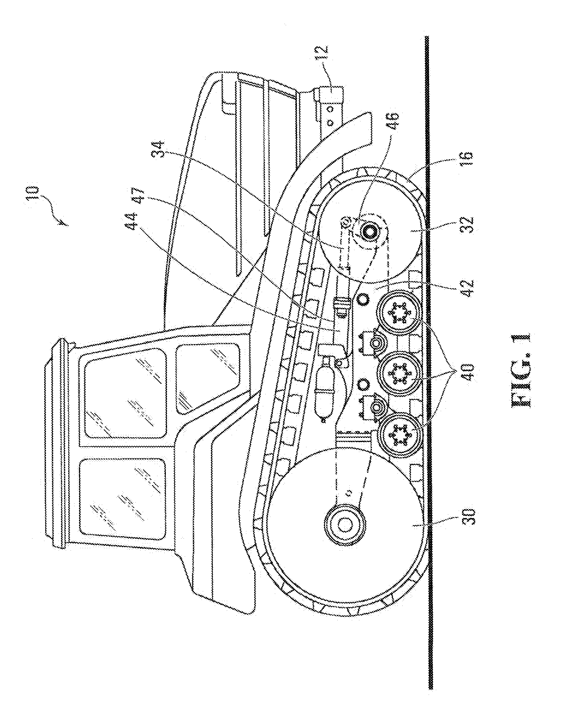 Drive sprocket, drive lug configuration and track drive arrangement for an endless track vehicle