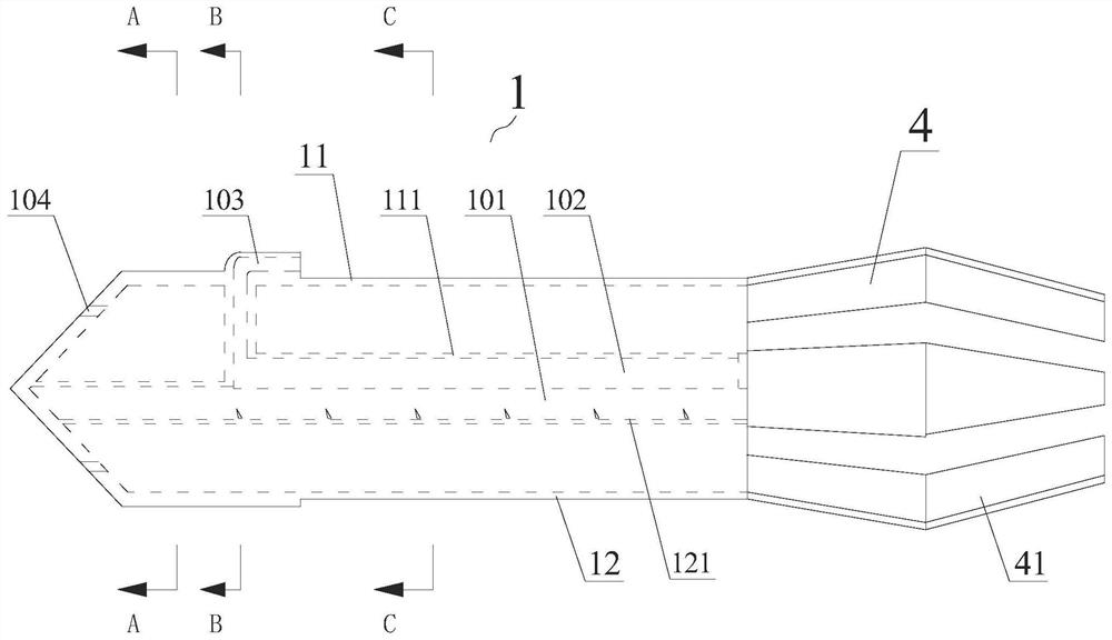 On-site explosive mixture automatic charging and safe detonating device and a charging and detonating method