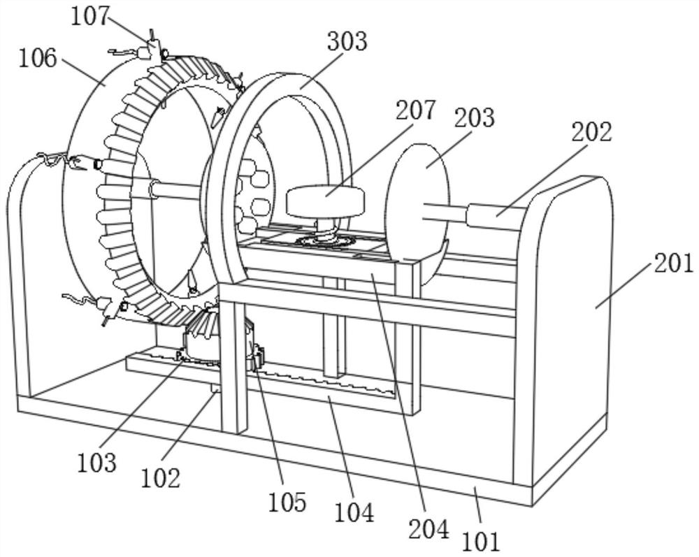 Paint spraying device used for valve machining and not prone to paint leakage