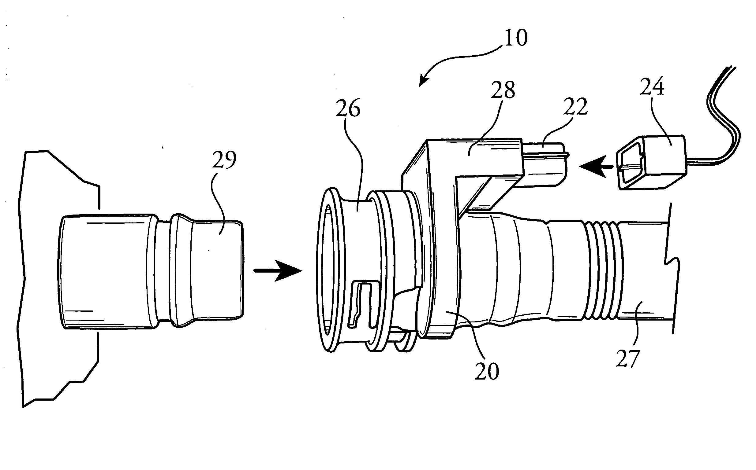 Quick connect sensor apparatus