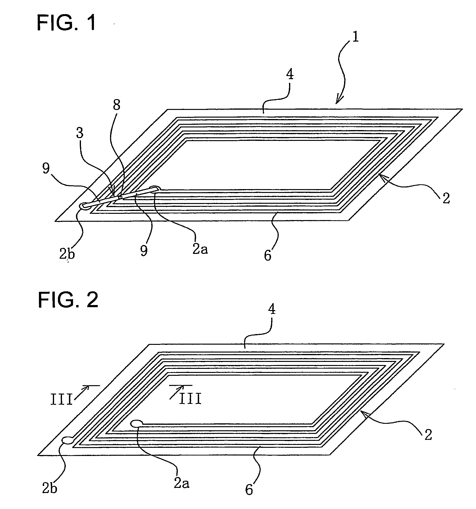 Conductive Member for Non-Contact Type Data Carrier and Method and Device for Manufacturing the Same