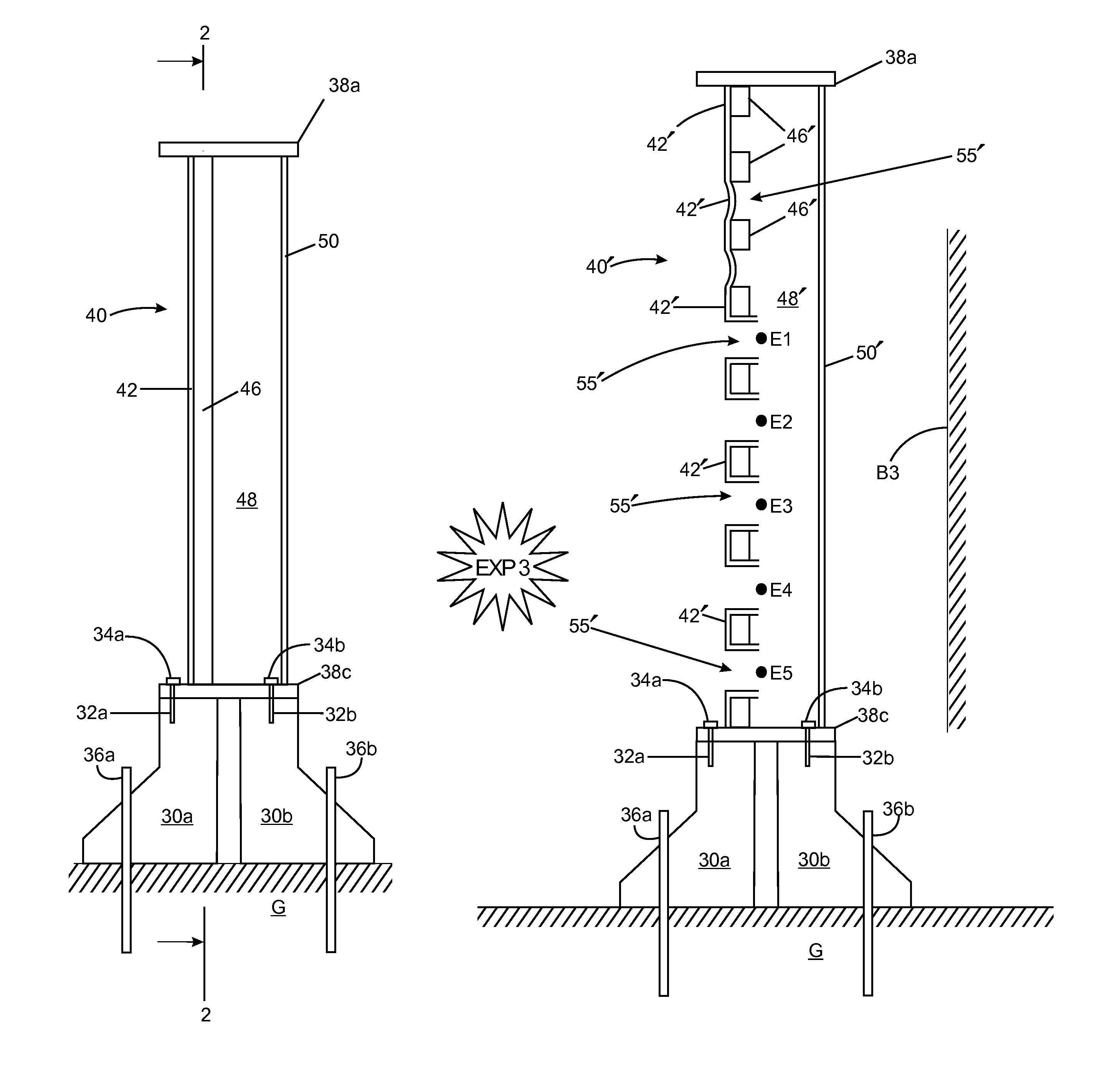 Explosive blast shield for buildings