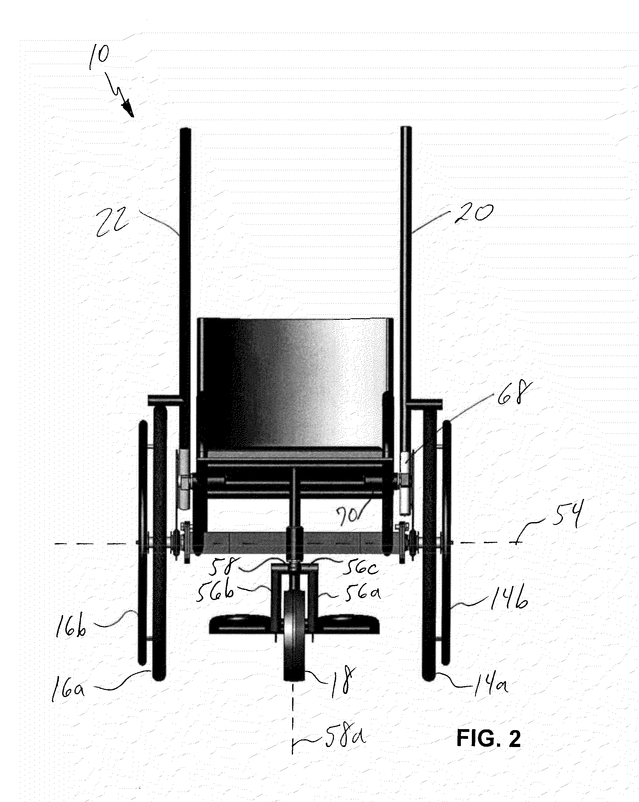 Wheelchair with lever drivetrain