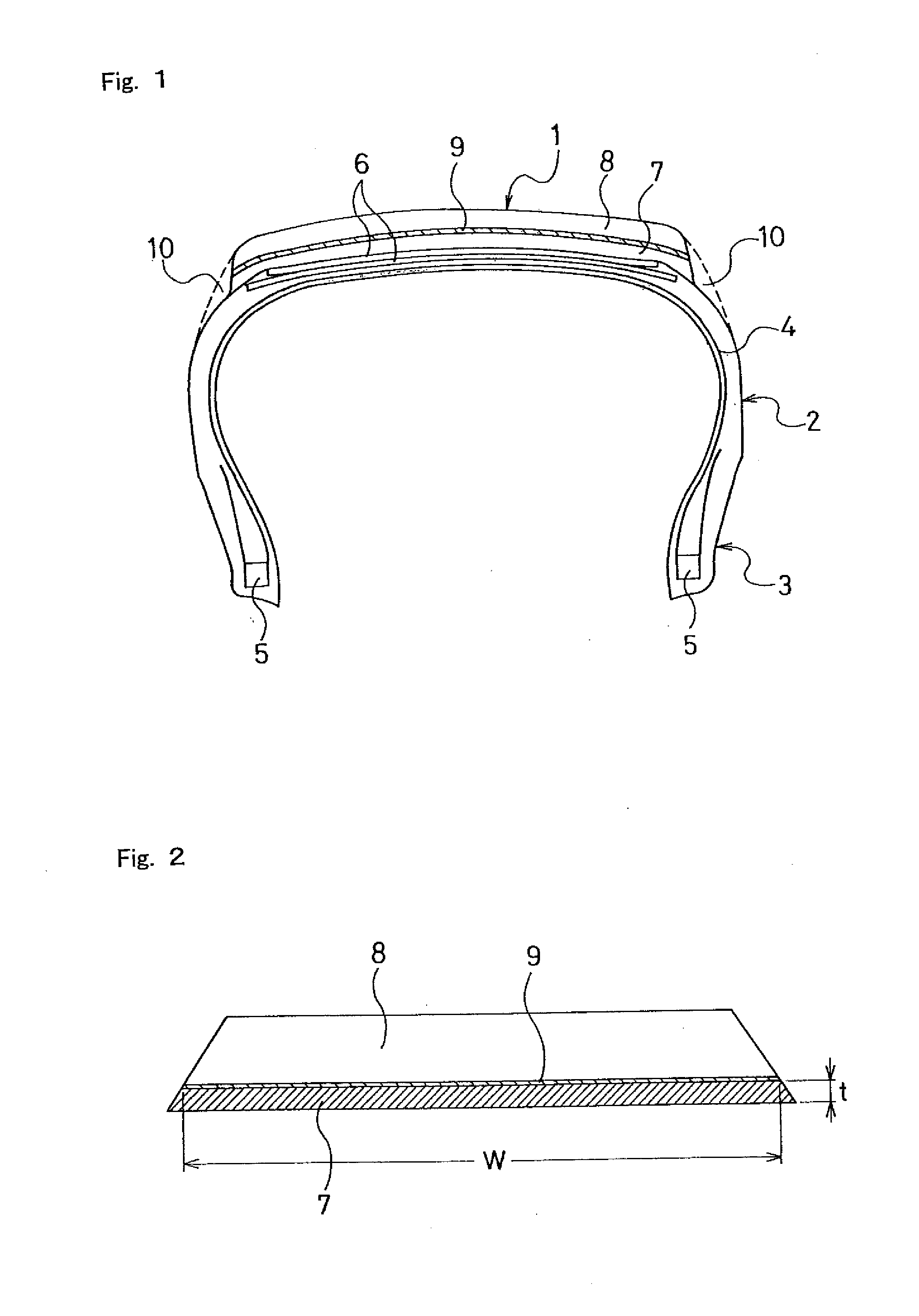 Pneumatic radial tire and process for producing retreaded tire