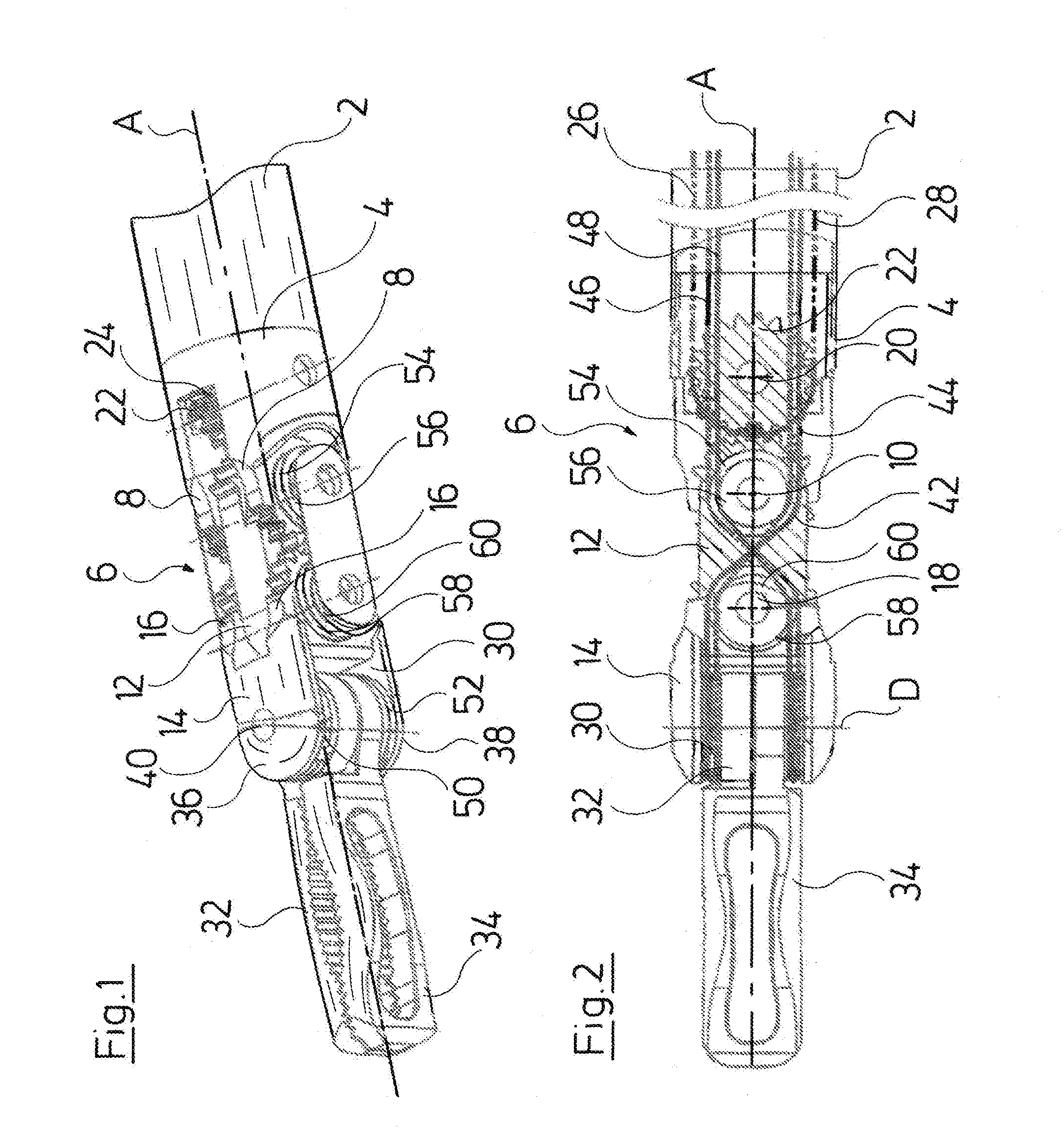 Instrument, in particular a medical endoscopic instrument or technoscope