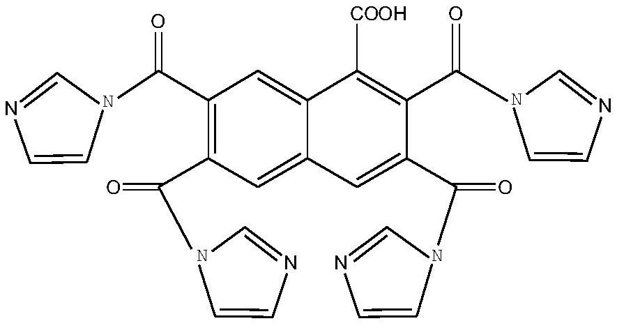 Naphthyl ligand MOF activated carbon composite catalyst and preparation method and application thereof