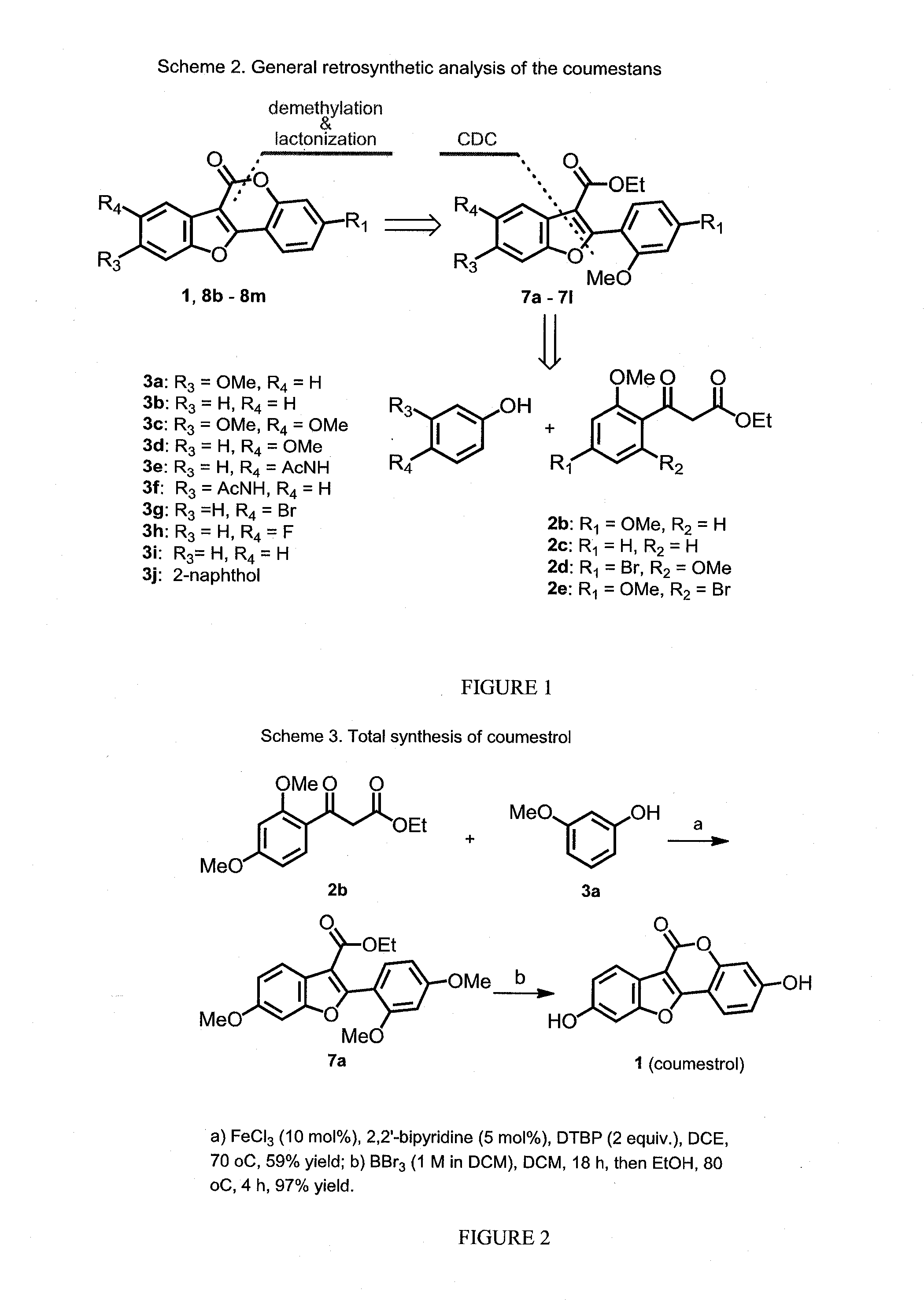 Coumestan, Coumestrol, Coumestan Derivatives and Processes of Making the Same and Uses of Same